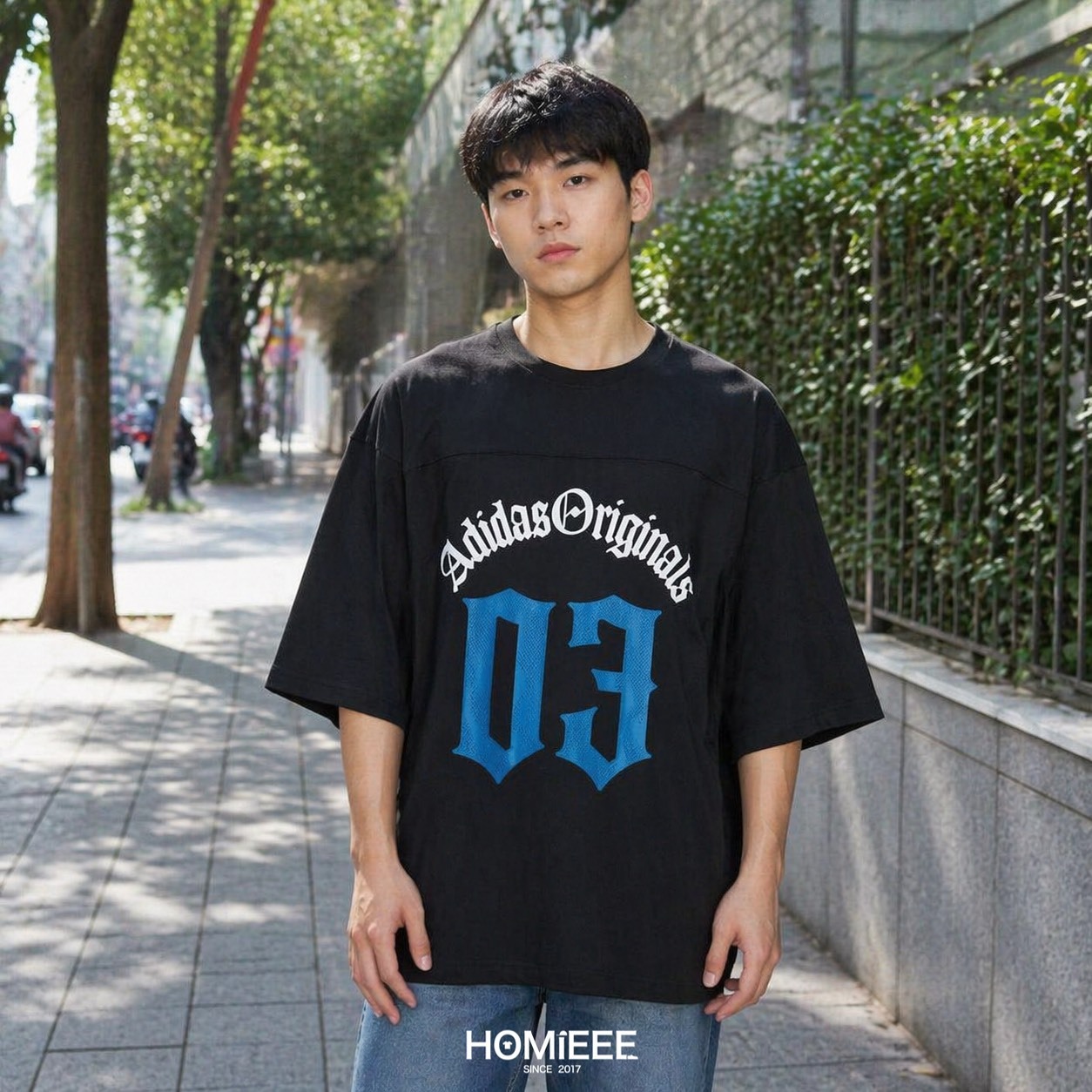 Adidas Originals Tee 短袖 哥德字 美式 寬鬆 黑色 [KT3039]