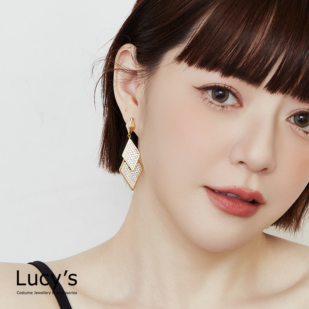 華麗稜片 耳環 (119039)