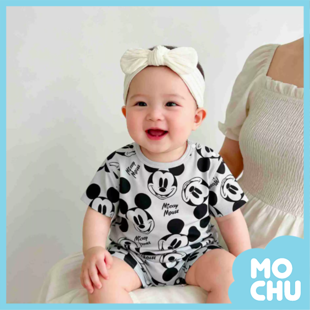 滿印米奇短袖連身衣