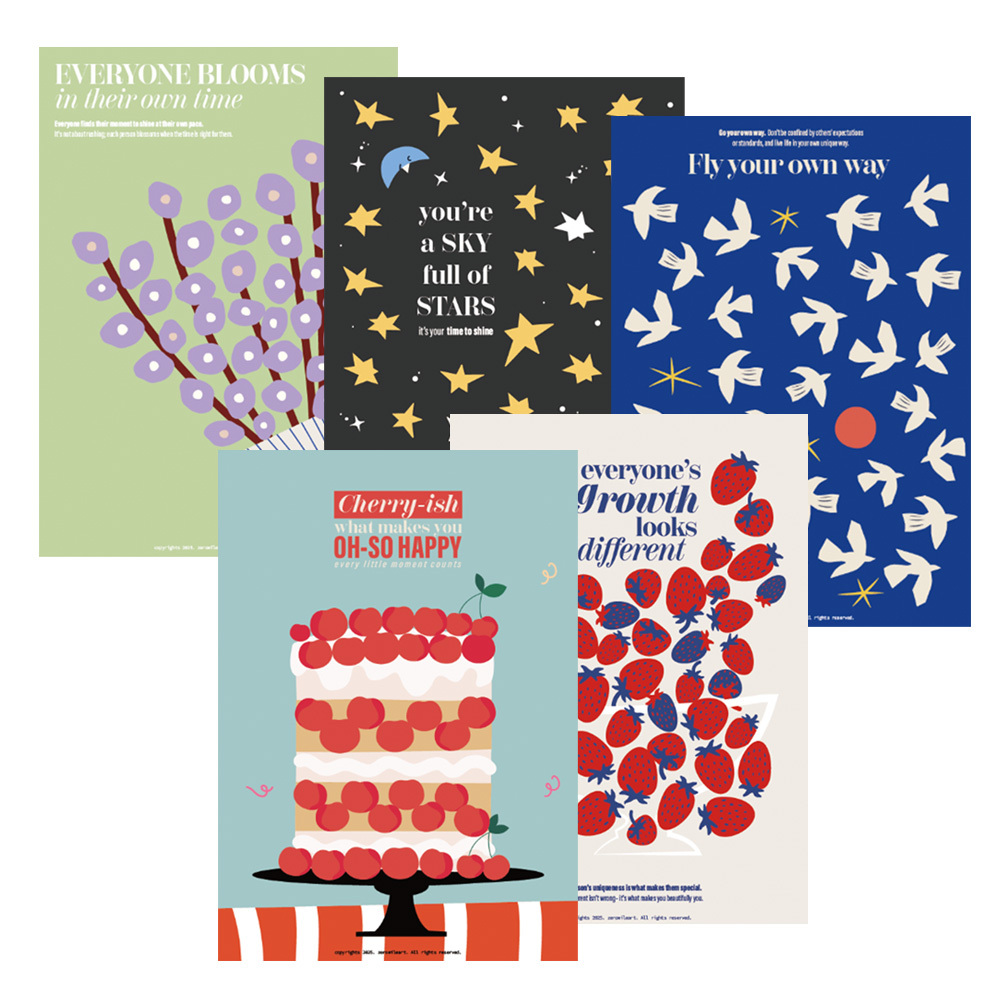 Zeromileart 集點海報經典款5入組