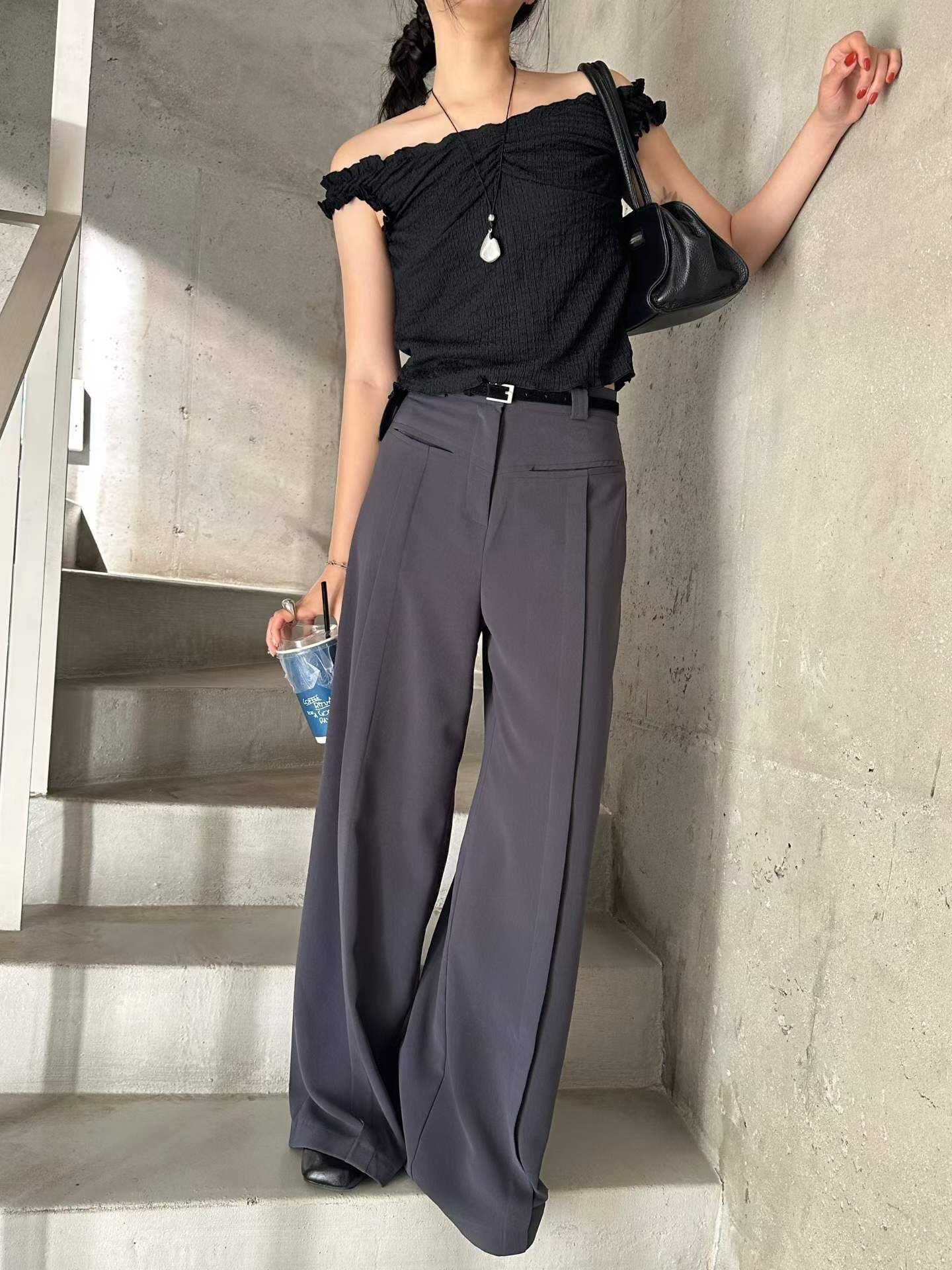 PN6114 皺褶紋理無袖上衣