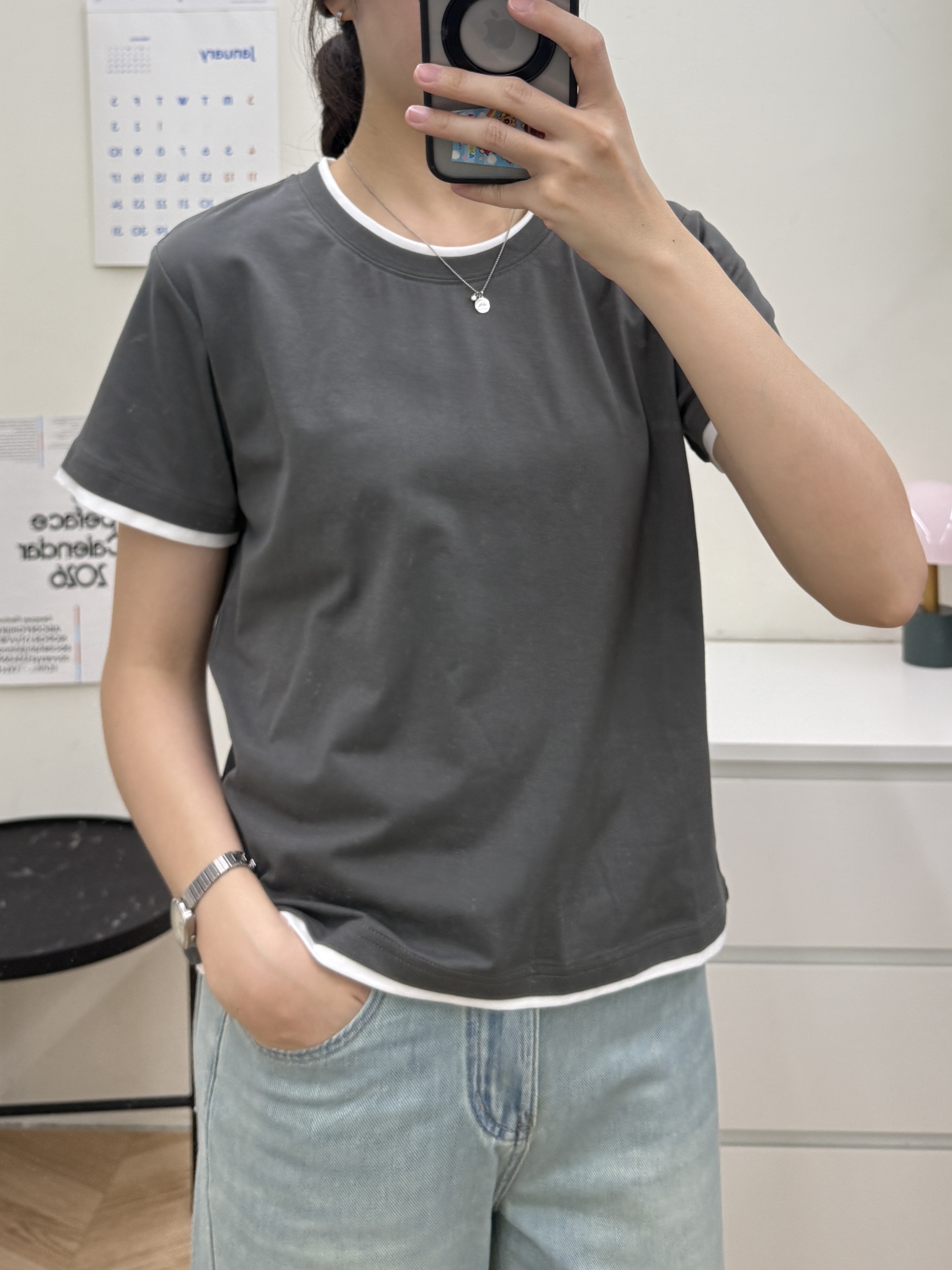 拼色涼感短袖T