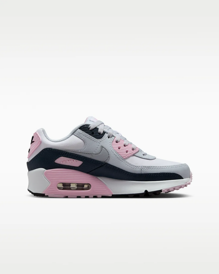 【預訂】 NIKE AIR MAX 90 白深藍灰粉-GS