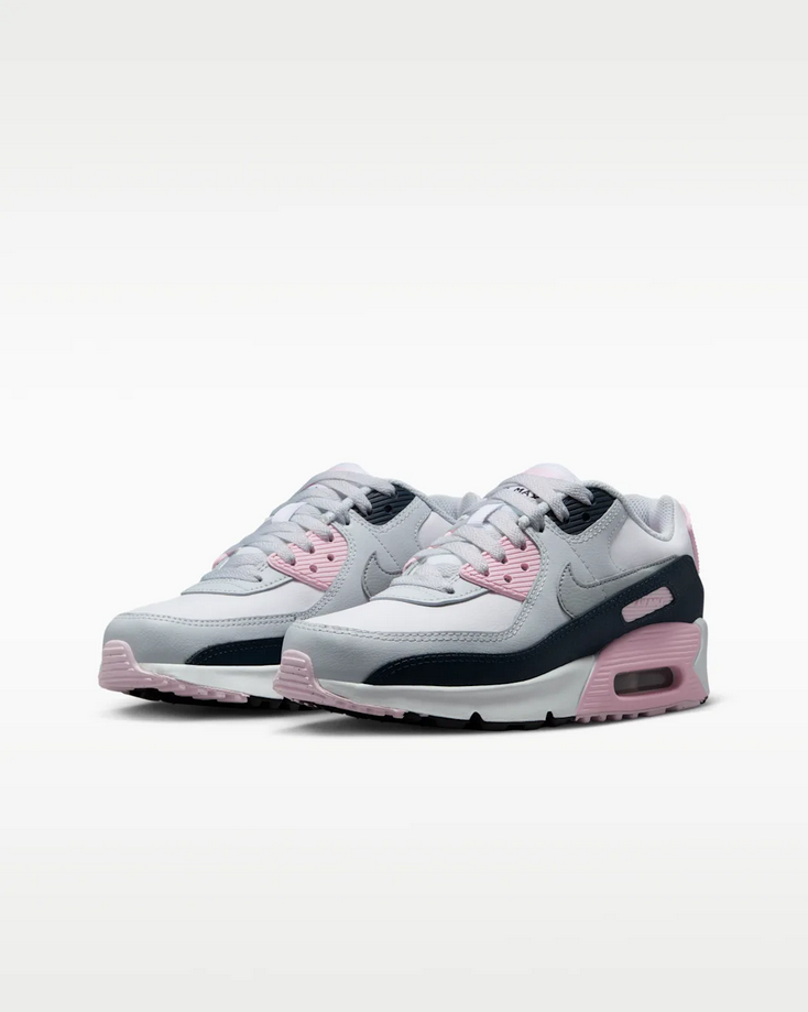 【預訂】 NIKE AIR MAX 90 白深藍灰粉-GS