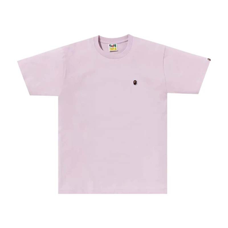 BAPE Ape Head One Point T-Shirt 猿人 電繡小標 短袖 淺紫色 RAY-13 [台灣現貨]