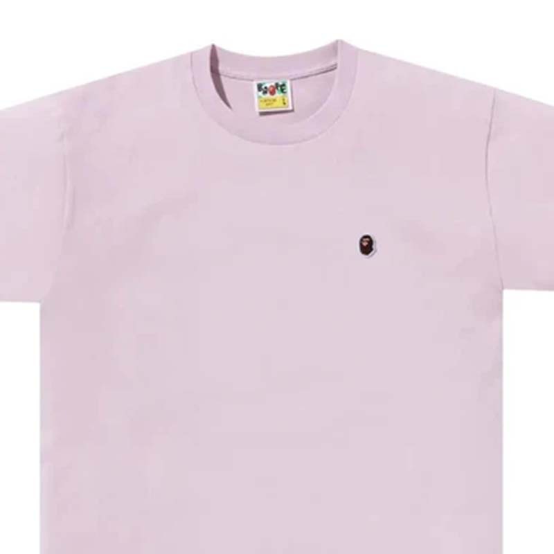 BAPE Ape Head One Point T-Shirt 猿人 電繡小標 短袖 淺紫色 RAY-13 [台灣現貨]