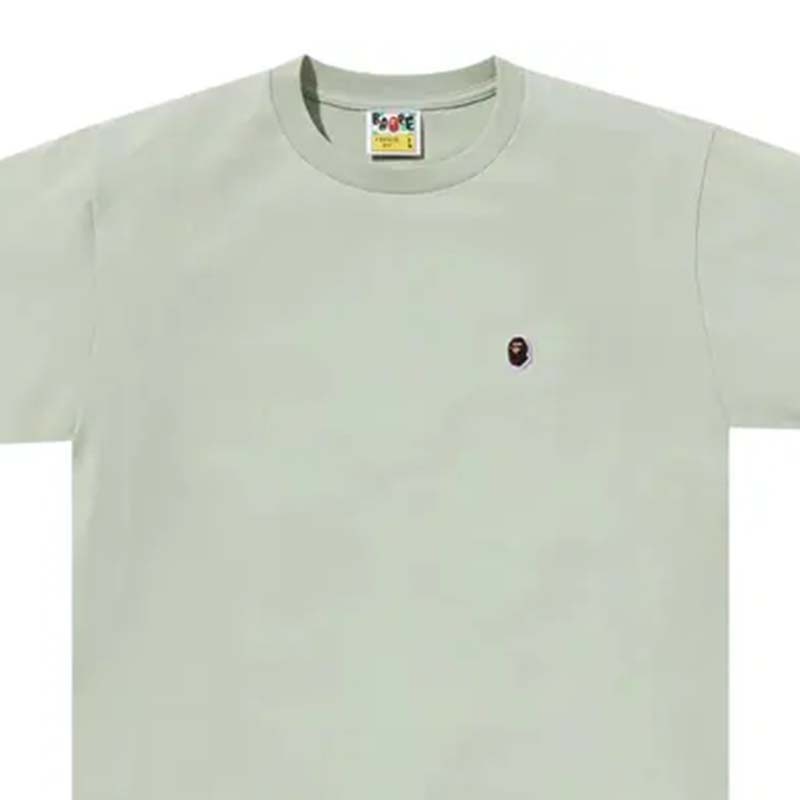 BAPE Ape Head One Point T-Shirt 猿人 電繡小標 短袖 淺綠色 RAY-14 [台灣現貨]