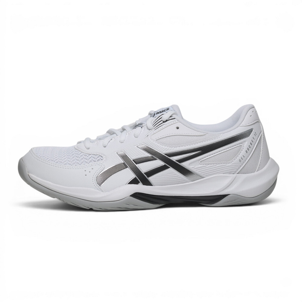 ASICS 排球鞋 GEL-ROCKET 12 白黑 2E寬楦 羽排鞋 男 1073A081101