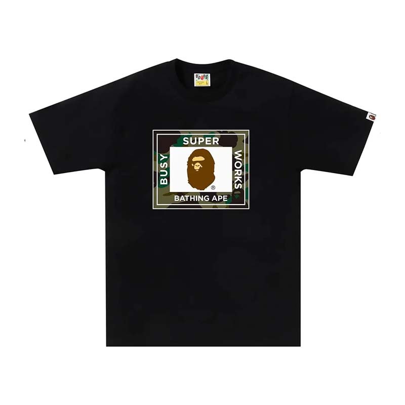 BAPE 1st Camo Super Busy Works Tee 猿人 短袖 黑色 RAY-18 [台灣現貨]