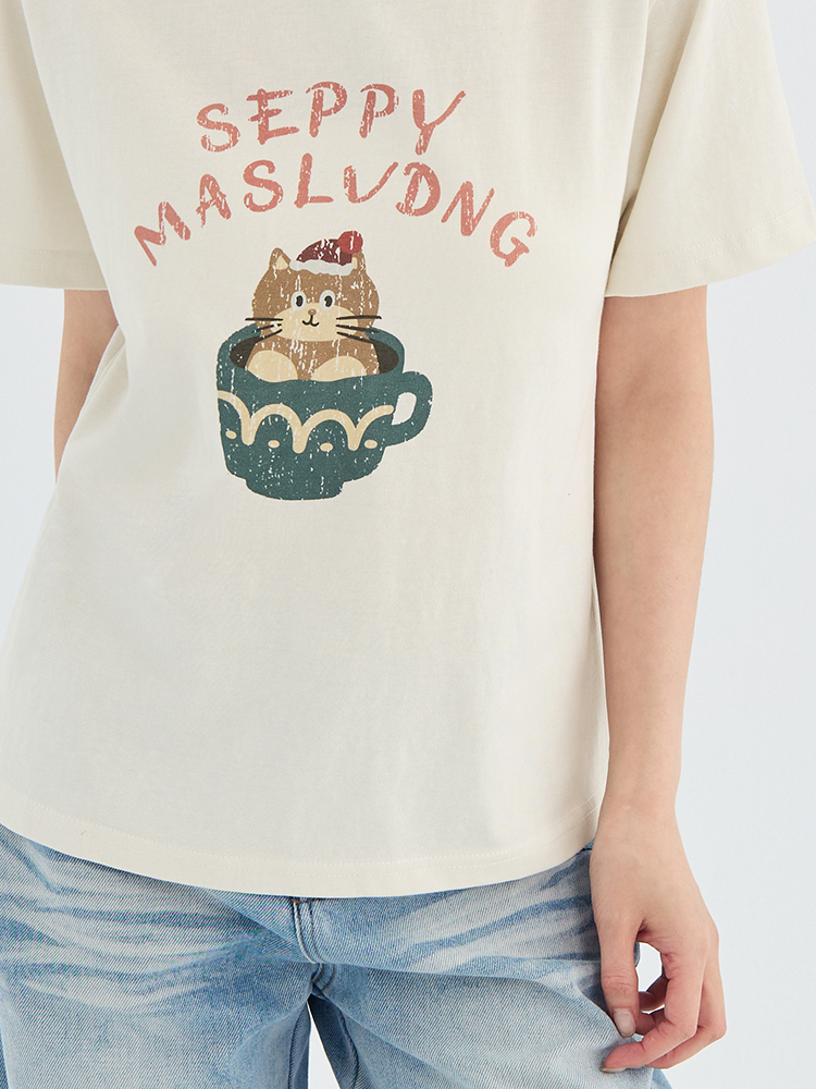 杯子貓質感棉TEE