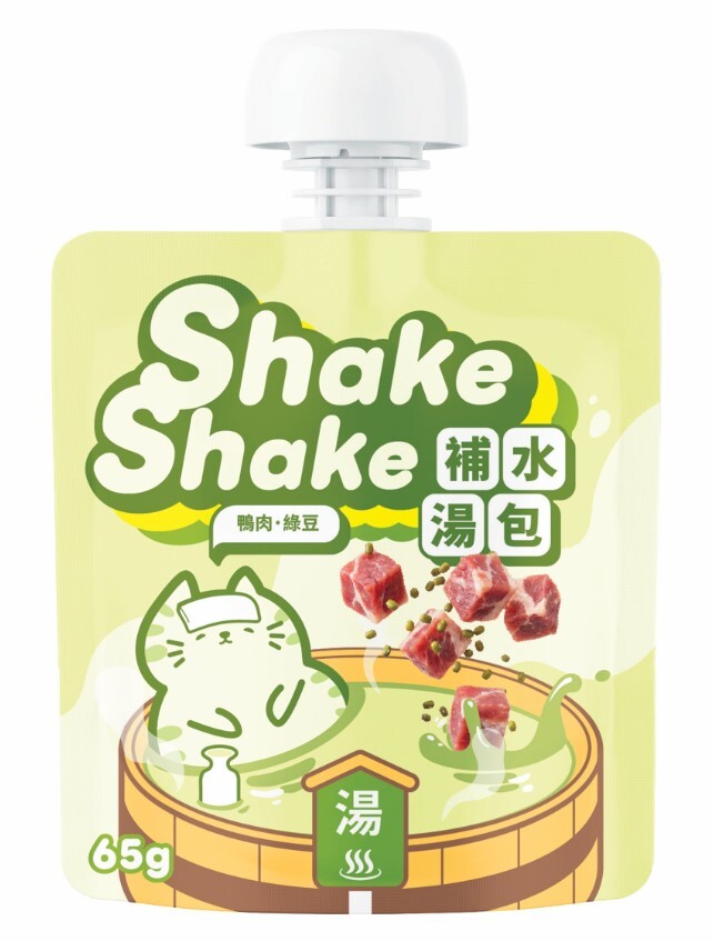 獅子堂 Shake Shake 貓咪補水湯包．鴨肉+綠豆65g 🔥$90x 6包🔥