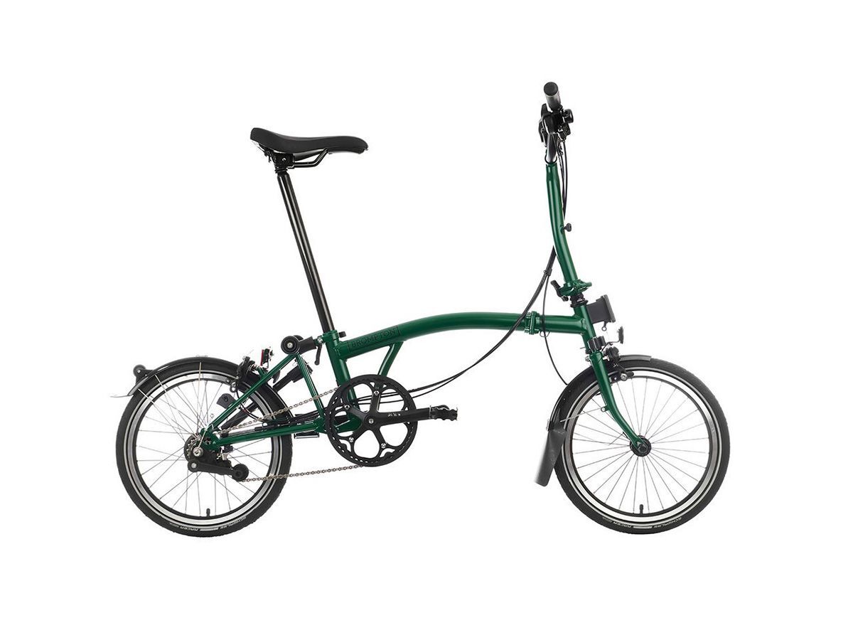 Brompton C Line - 2024 賽車綠 - M把6速/附前後燈/附後貨架