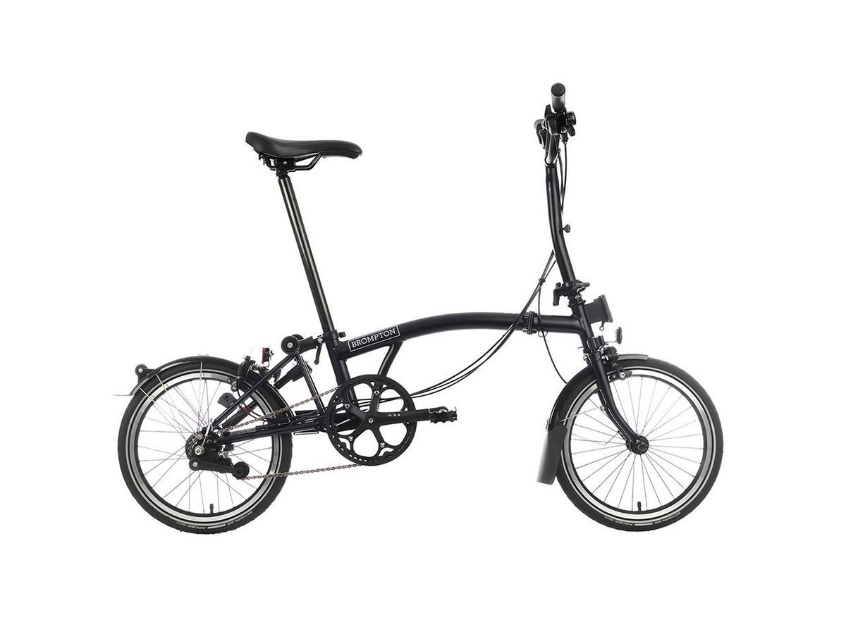 Brompton C Line - 2024 黑色 - M把6速/附前後燈/後貨架