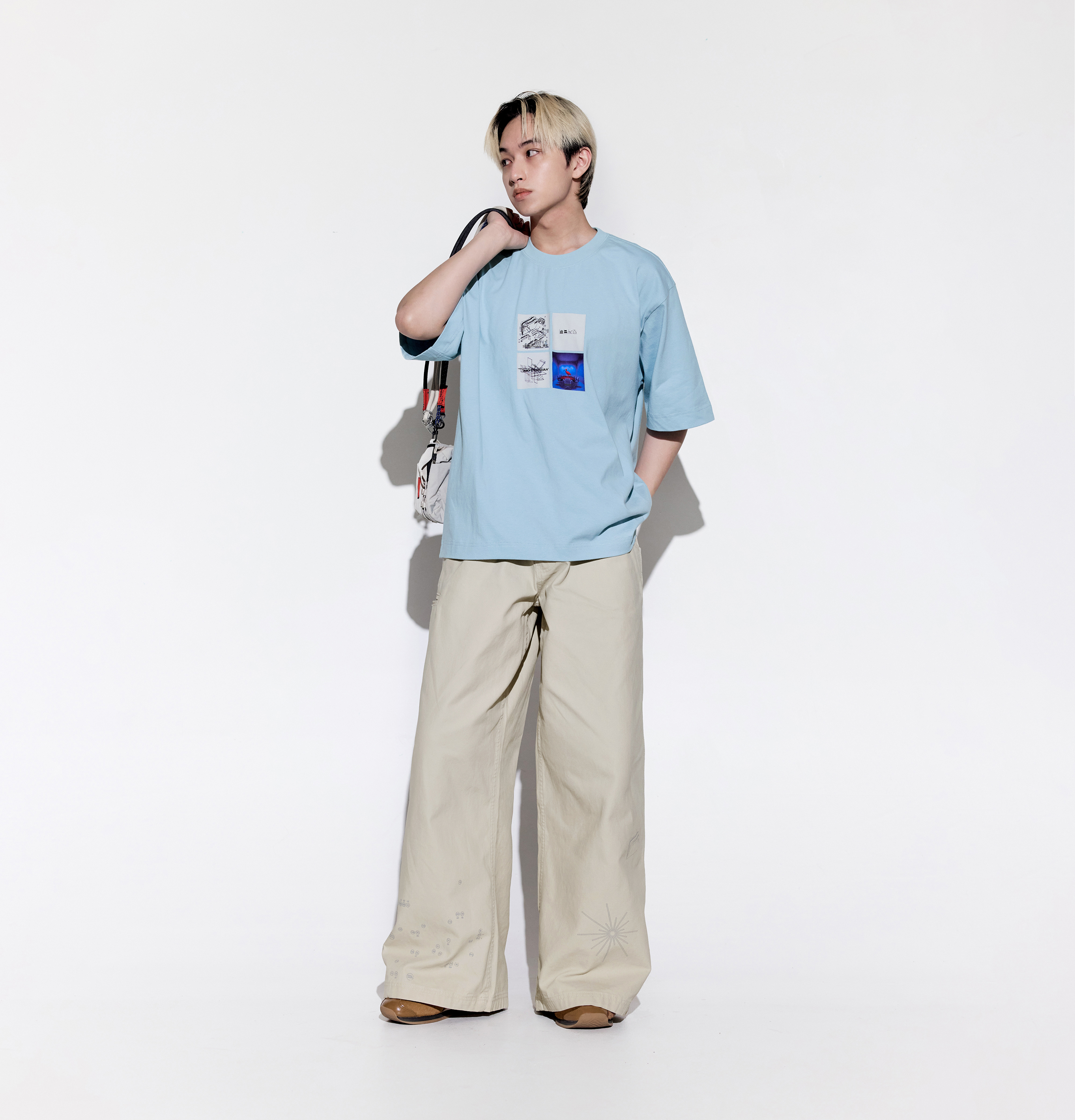 MELSIGN - Digital Code Work Pants - Ivory