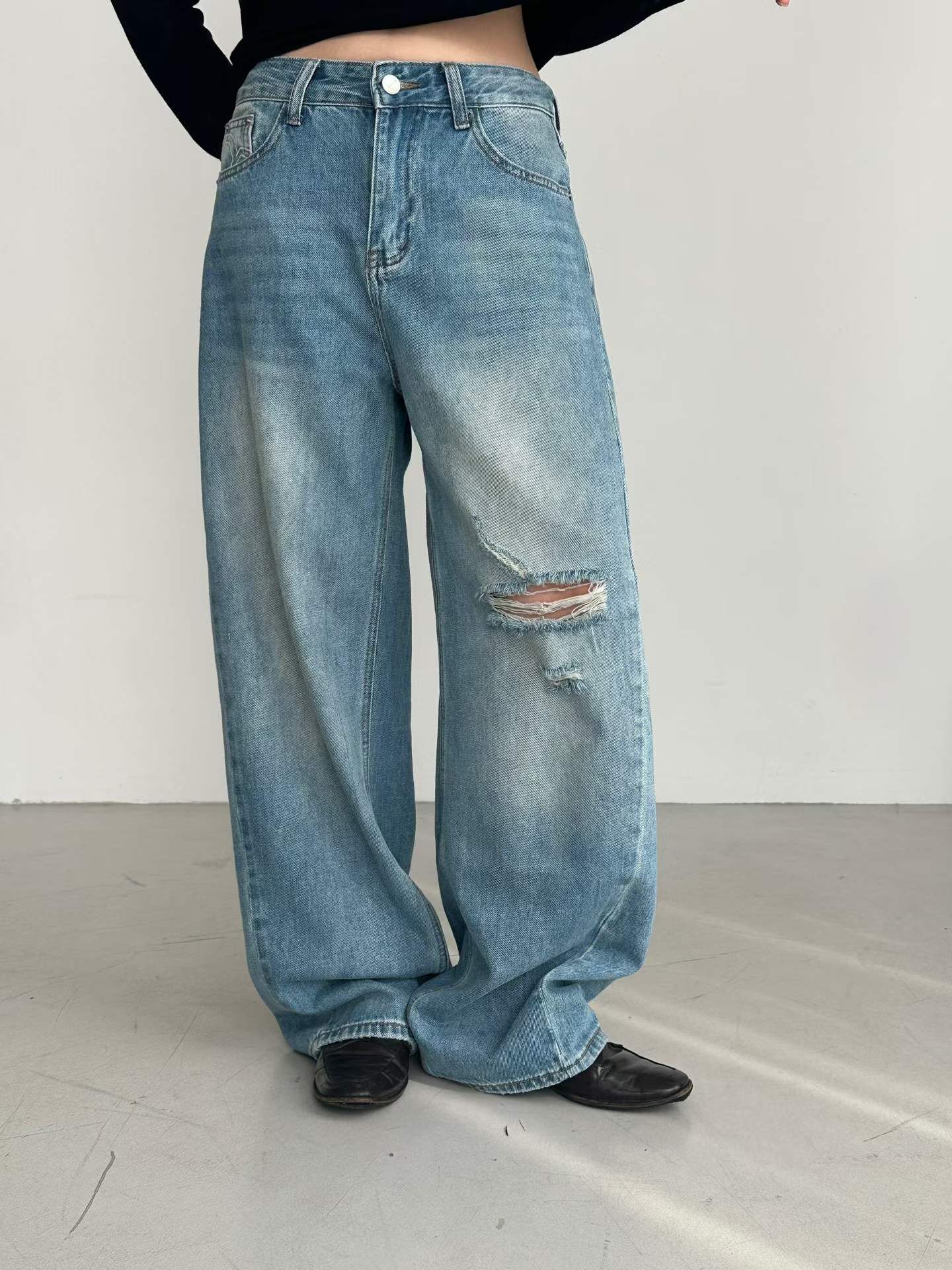 PN6130 歐美破洞牛仔褲