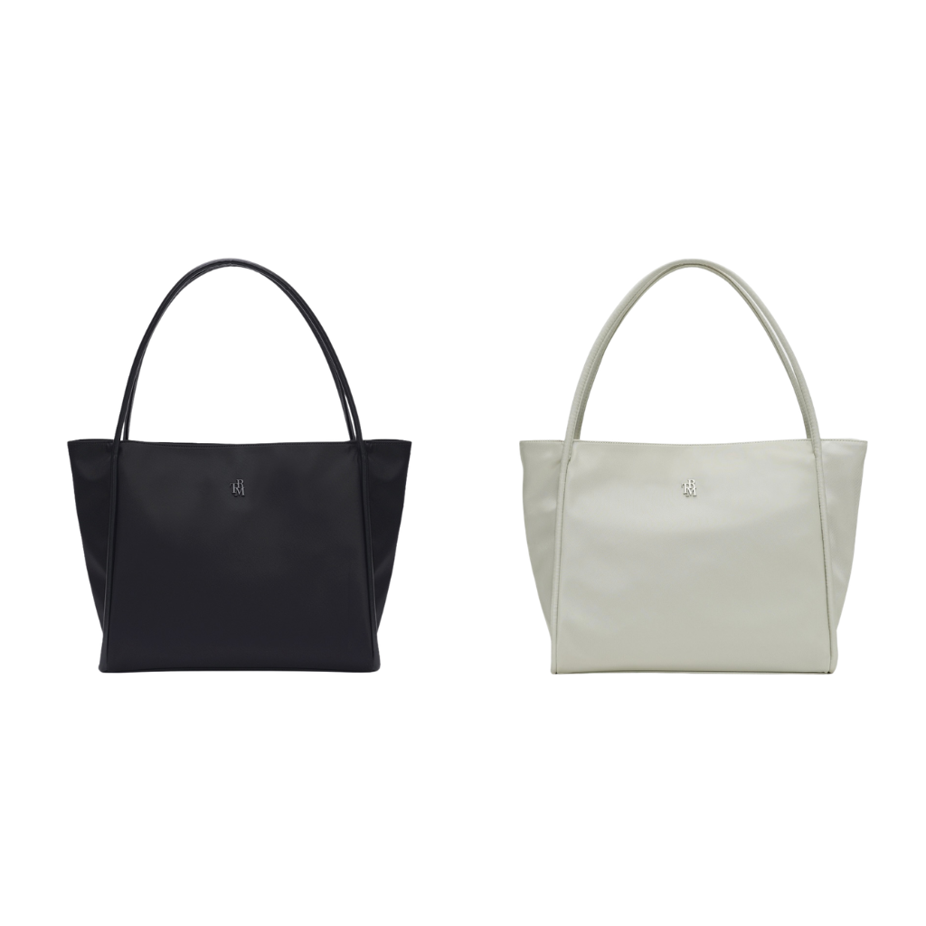 HKBG0501-006 TRM Recycle Nylon Trimming Shopper Bag T23W (A6 Black/B6 Sand Grey)