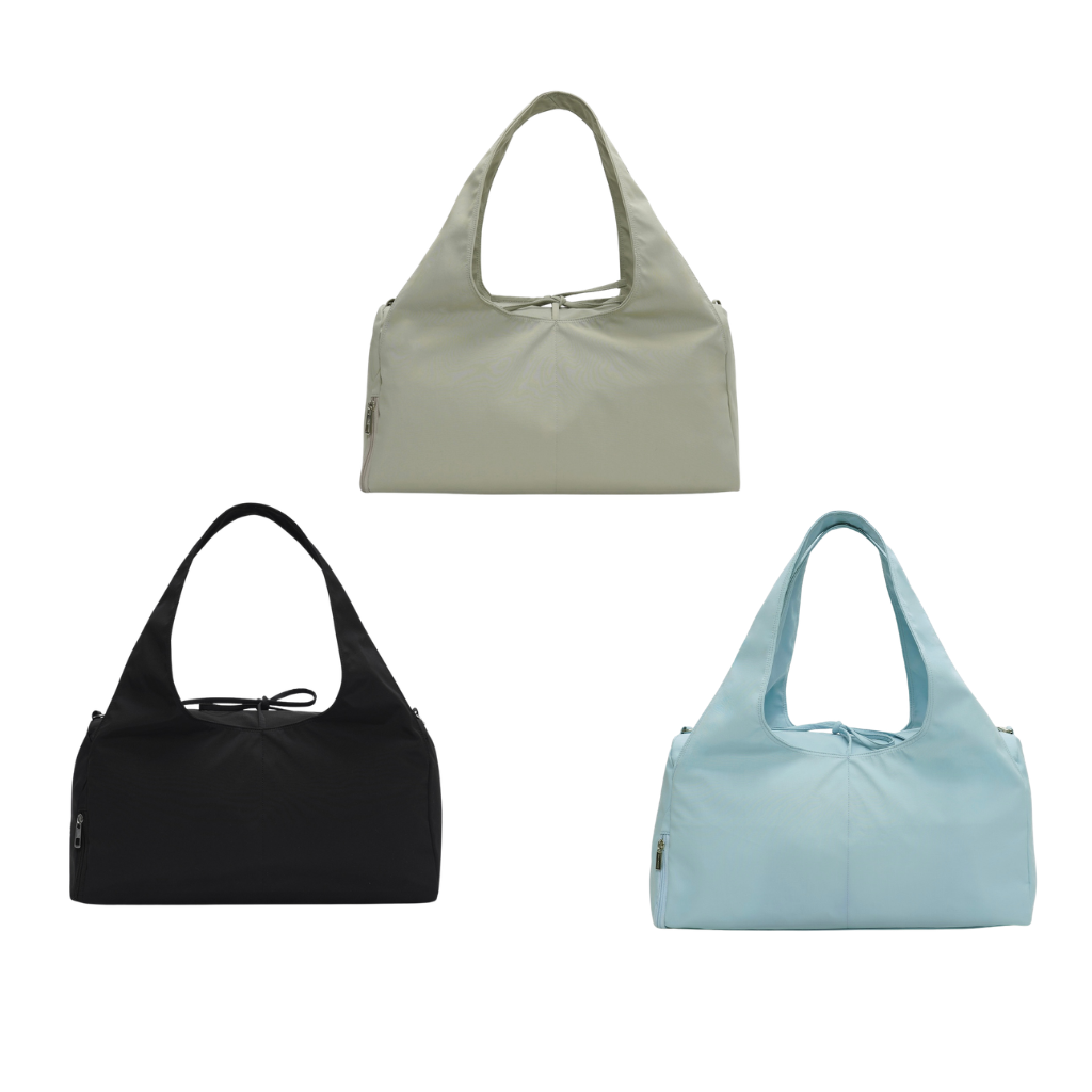 HKBG0501-014 TRM Recycle Nylon Yoyo Duffel Bag T60G (A14 Black/B14 Ash Beige/C14 Sky Blue)