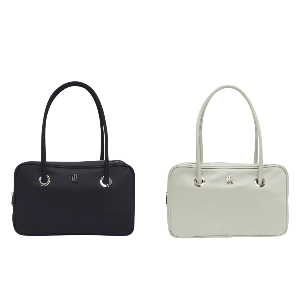 HKBG0501-001 TRM Recycle Nylon Baguette Bag T21S (A1 Black/B1 Sand Grey)