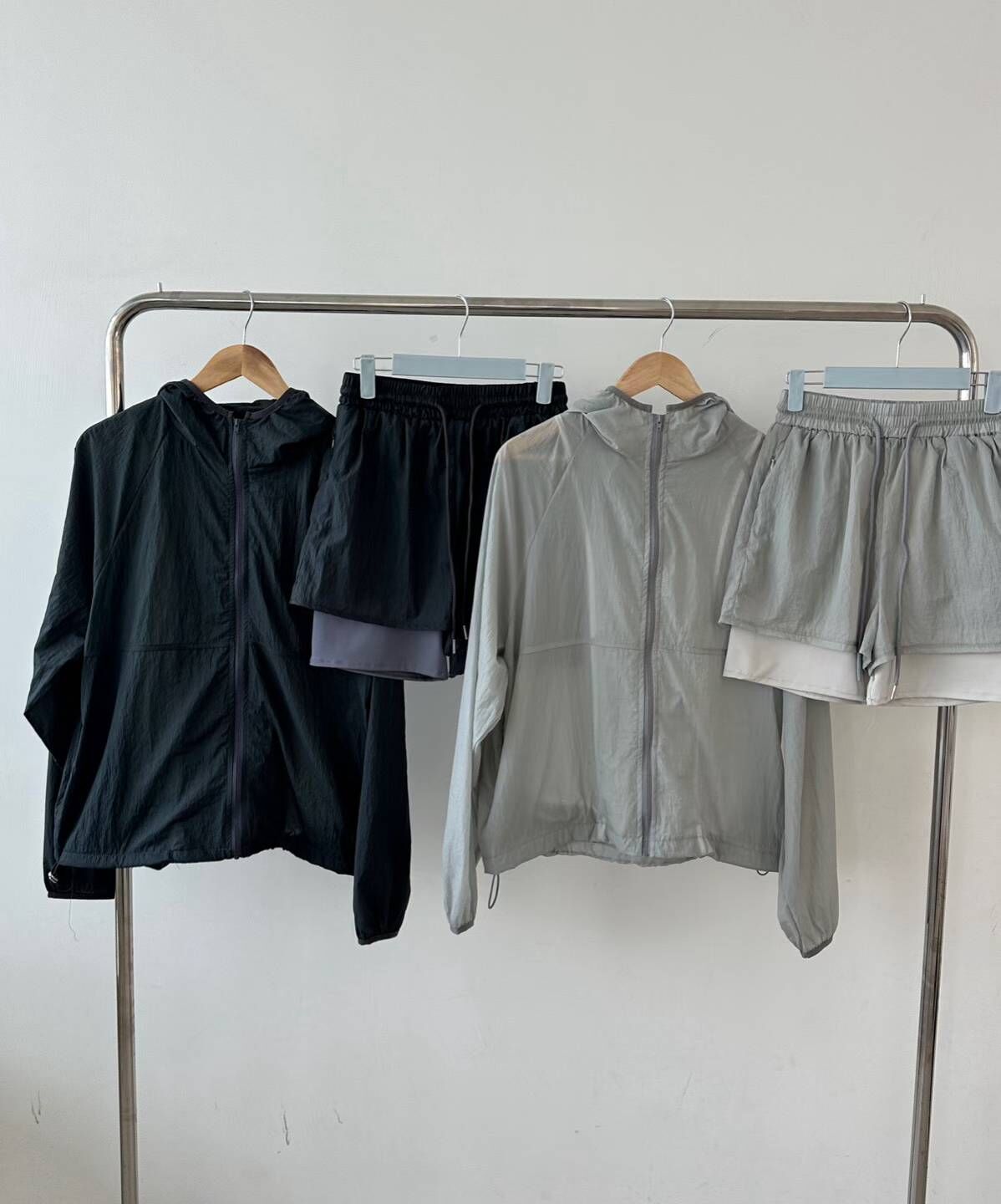 PN6132 運動風雙層擋風料短褲