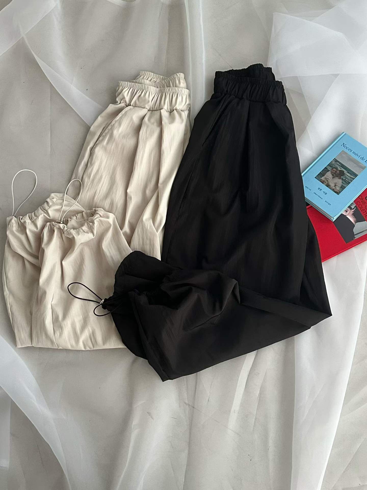 PN6134 粗橡筋抽繩收腳褲