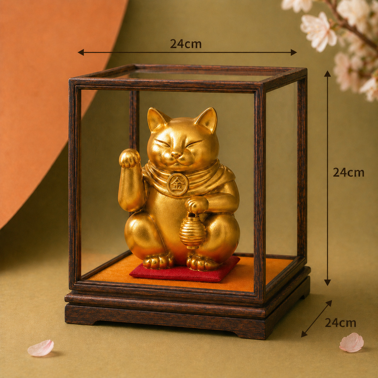 實木玻璃展示盒 大