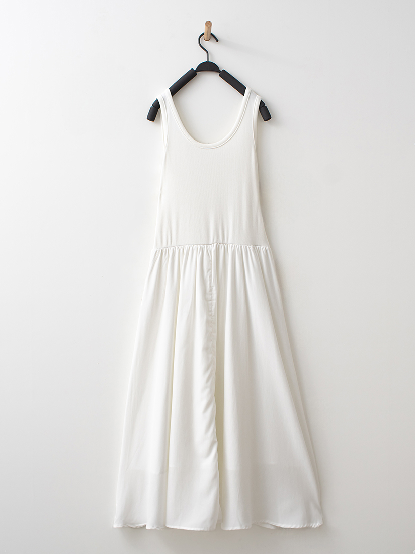 日系羅紋剪接背心連身洋裝