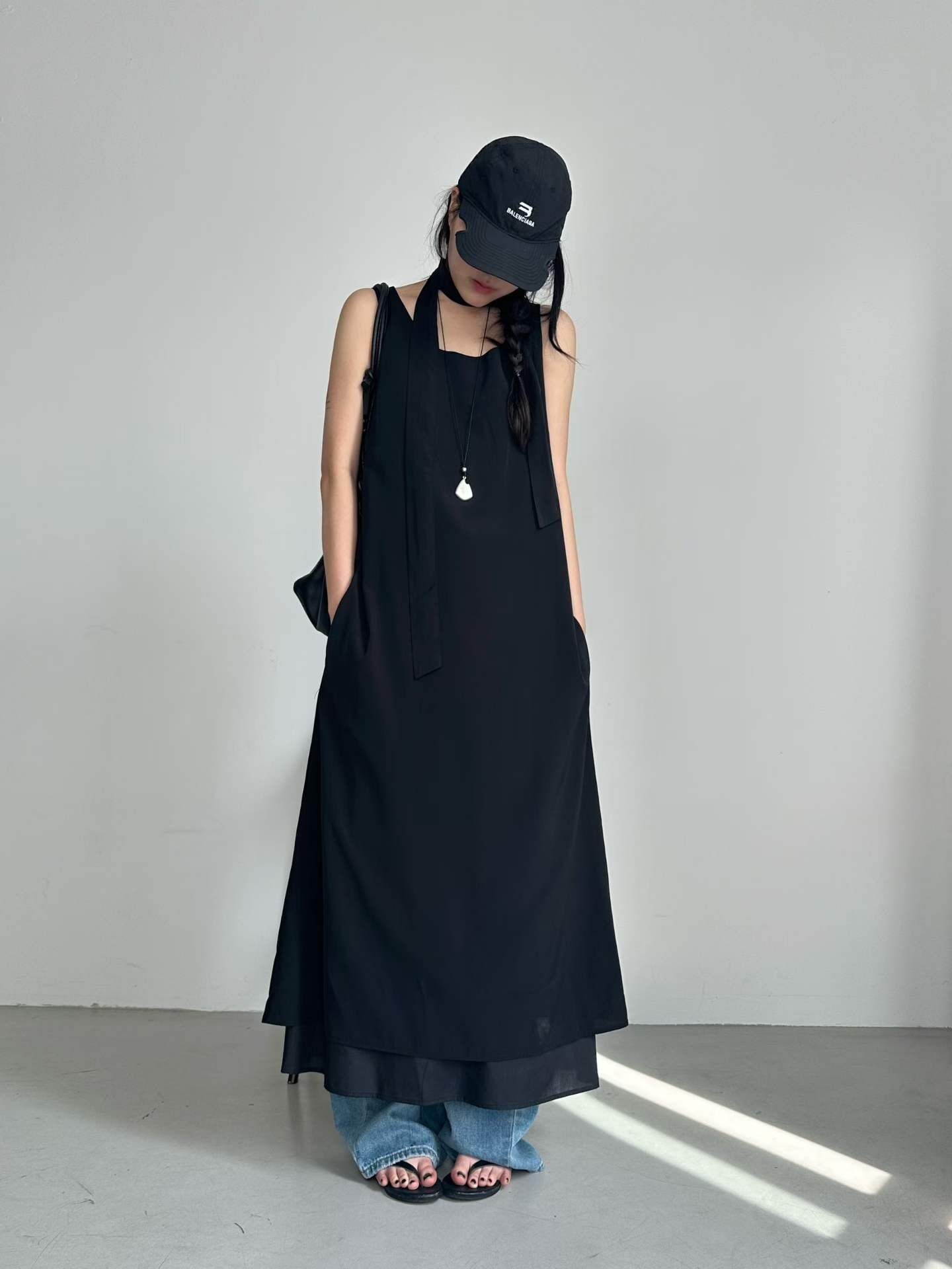 PN6135 前後兩穿直身連身裙