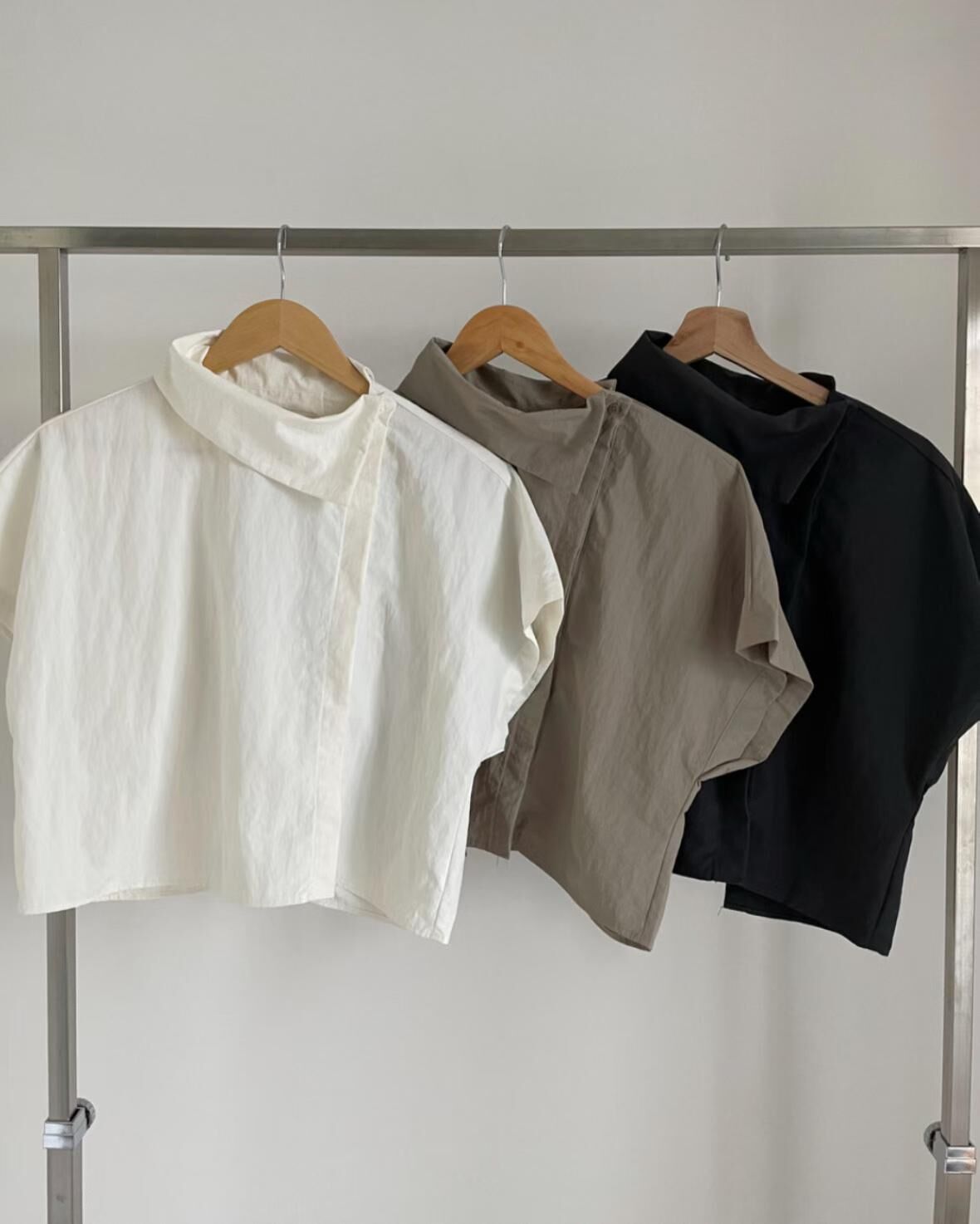 PN6139 反領斜切短上衣