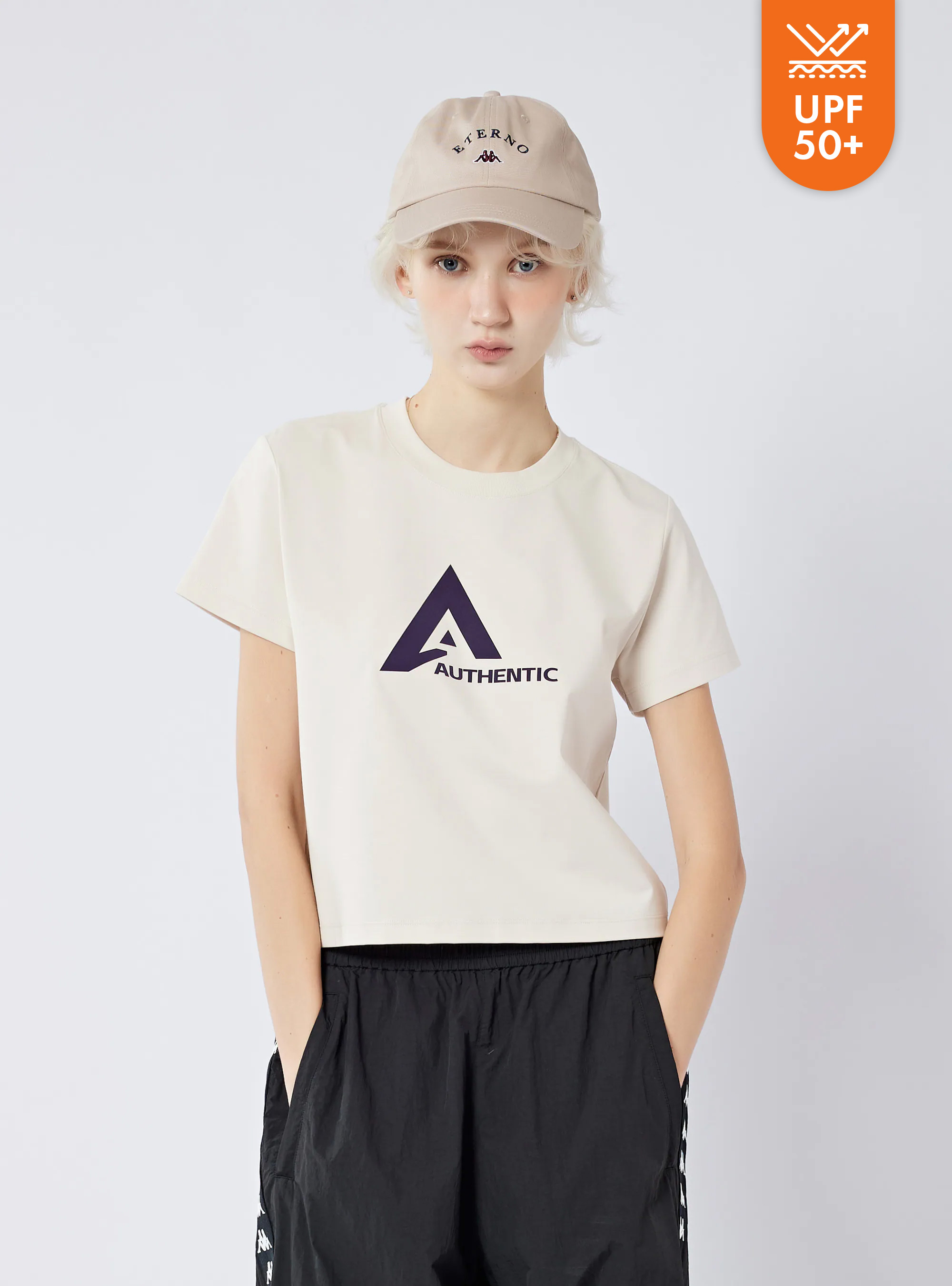 女款 抗UV短版印花T-Shirt