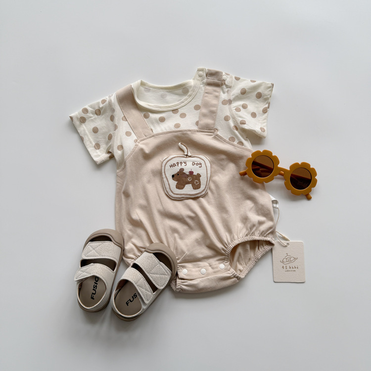 蘋果小狗包屁衣