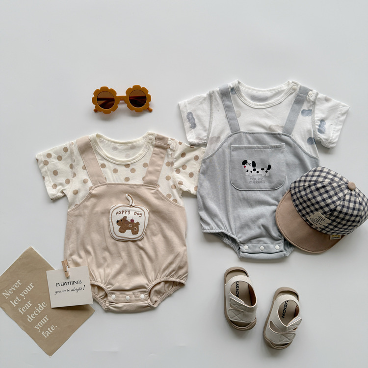 蘋果小狗包屁衣