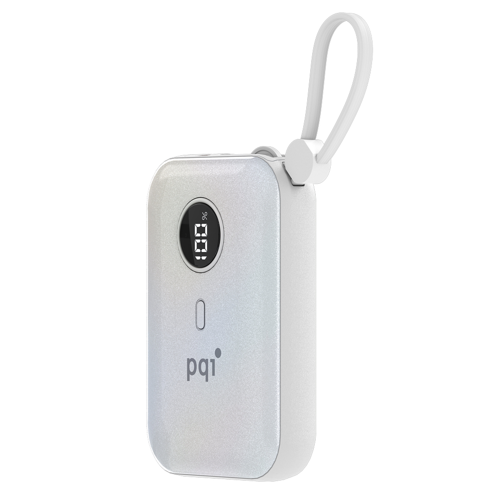 〔PD1001〕PD快充帶線行動電源｜10000mAh 自帶USB-C快充線及USB-A孔，PD快充行動電源