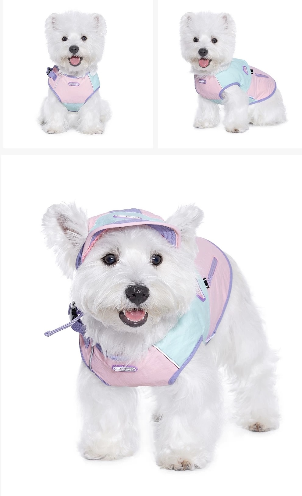MOOKIPET未来几何撞色胸背衣