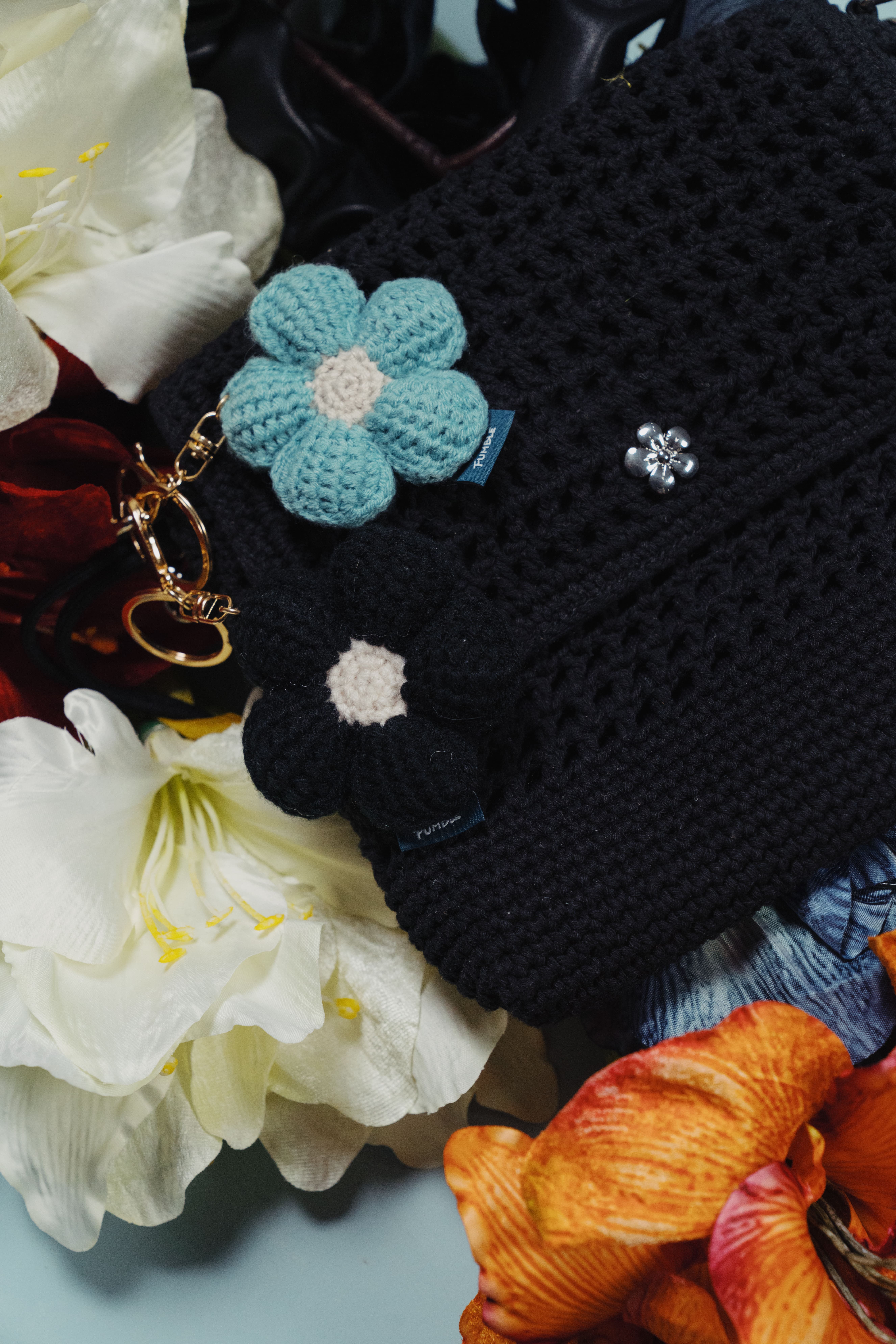 HANA Woven Flower Keychain｜Mint Green｜Hong Kong Original Design