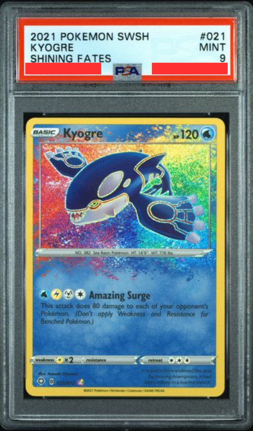 [PSA9] SHF Sword & Shield Shining Fates  - 021/072 Kyogre (蓋歐卡) A