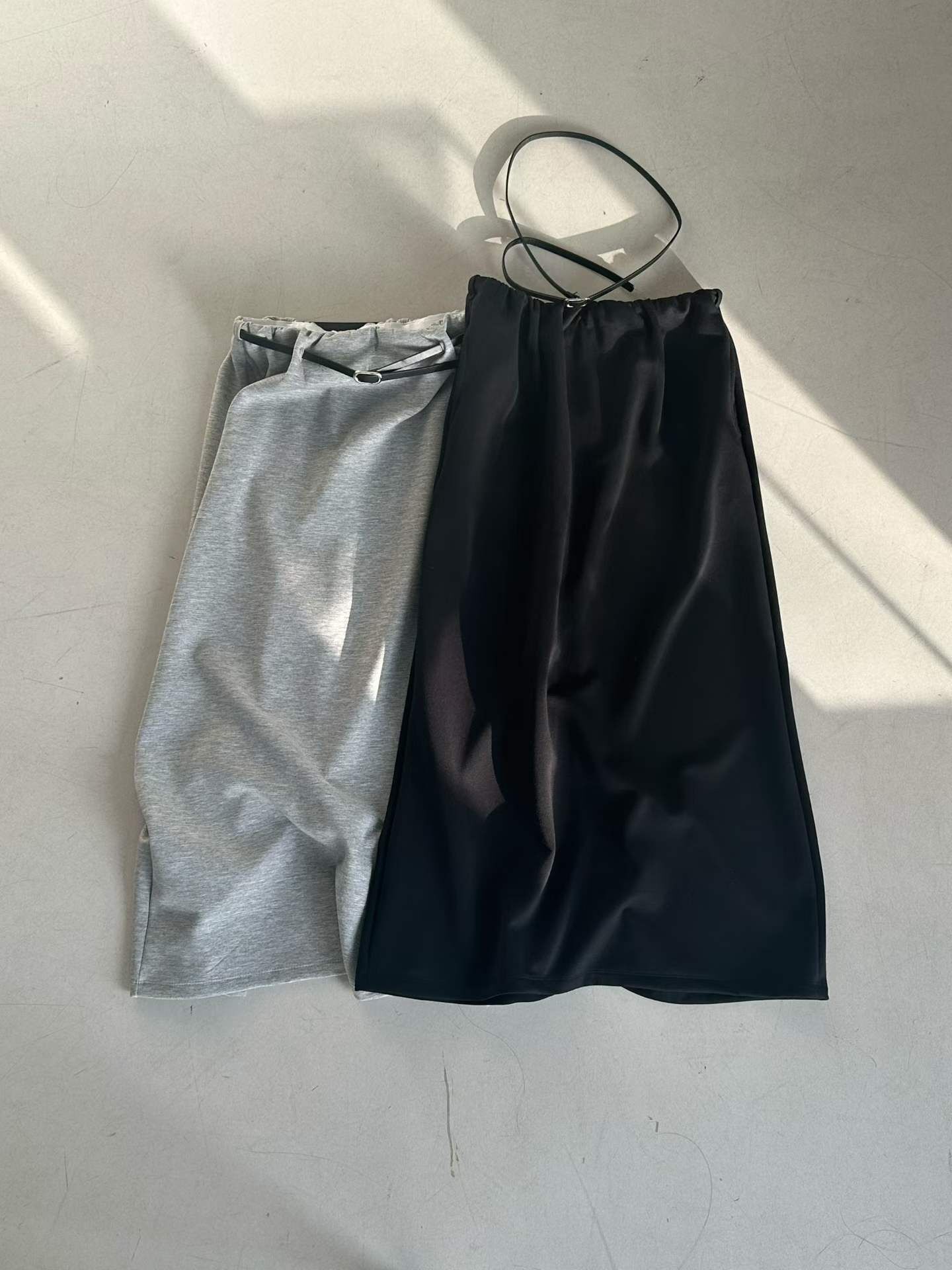 PN6147 橡筋腰皮帶直筒裙