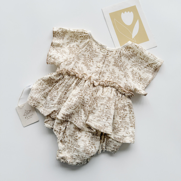 浪漫碎花包屁洋裝