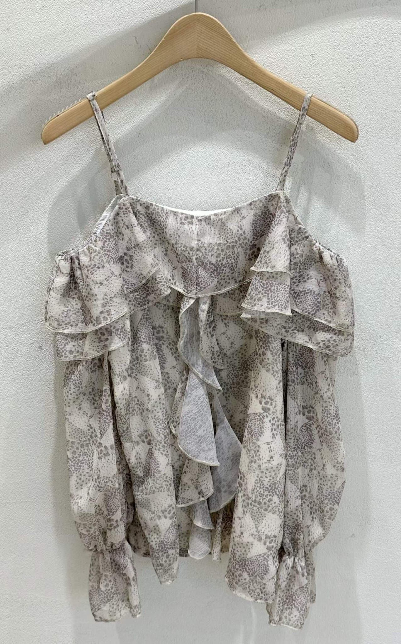 SU6128 復古油畫Ruffle飄飄吊帶背心