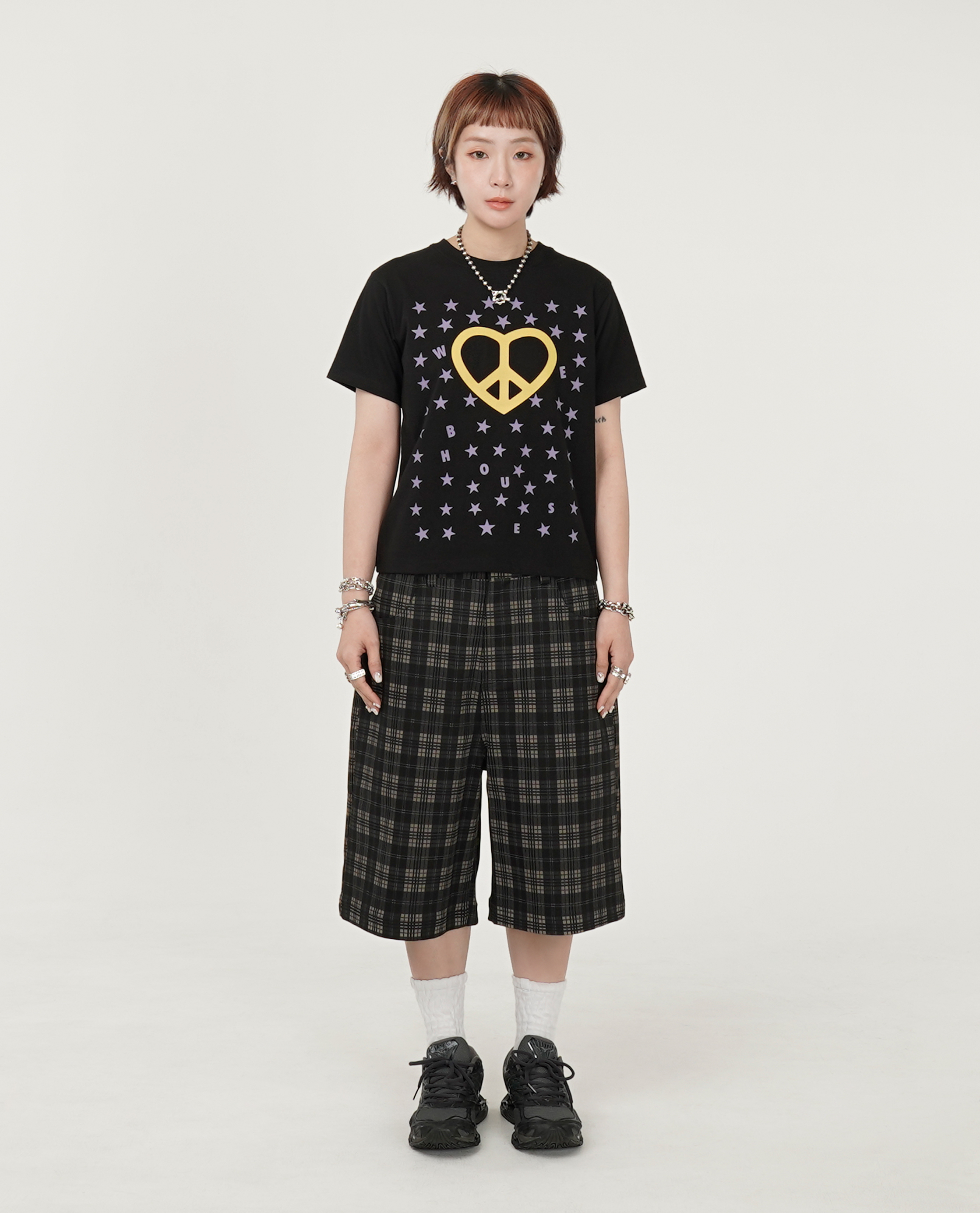 WEBHOUSE TTTTwister Check Shorts - 26HS