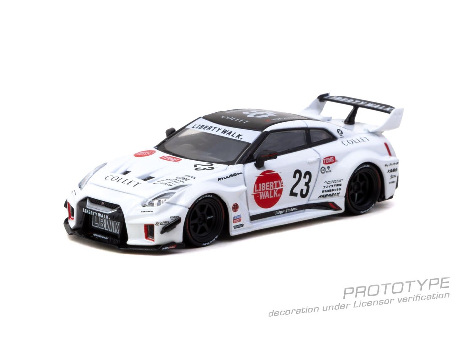 預訂:1/64 TARMAC LB-Silhouette WORKS GT NISSAN 35GT-RR  White (T64-105-WH)