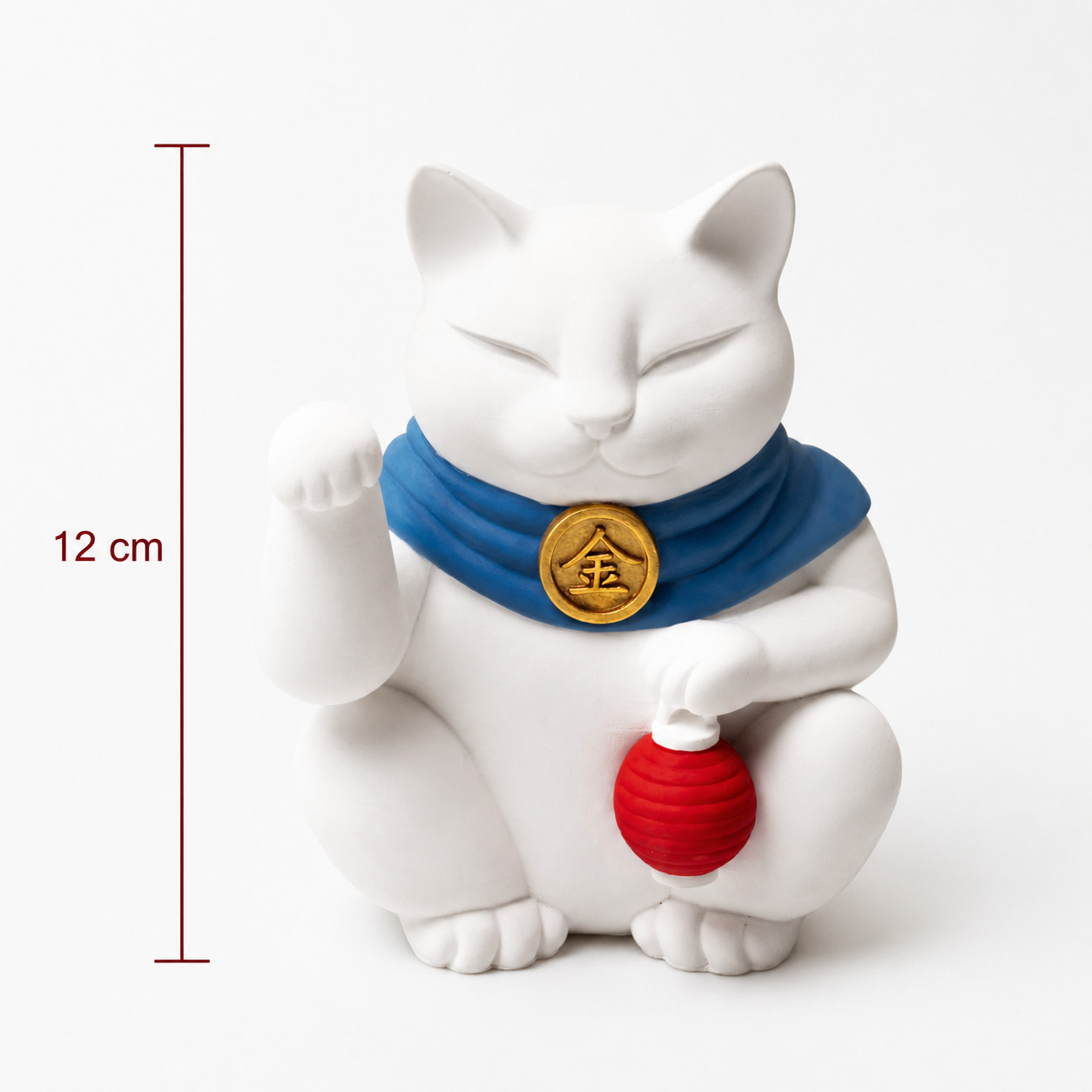 手工繪製 開運貓神像  中 12cm  （不含外罩）