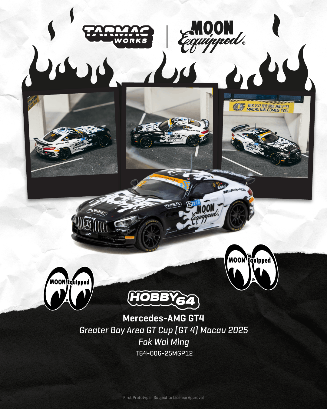 PO-$152 * TARMAC * 1:64 Mercedes-AMG GT4 Greater Bay Area GT Cup (GT 4) Macau 2025 FOK Wai Ming