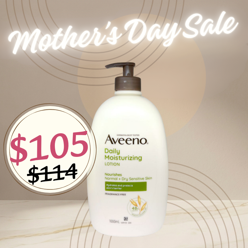 (母親節優惠) Aveeno 燕麥保濕乳 1L (Barcode: 8801108003694)