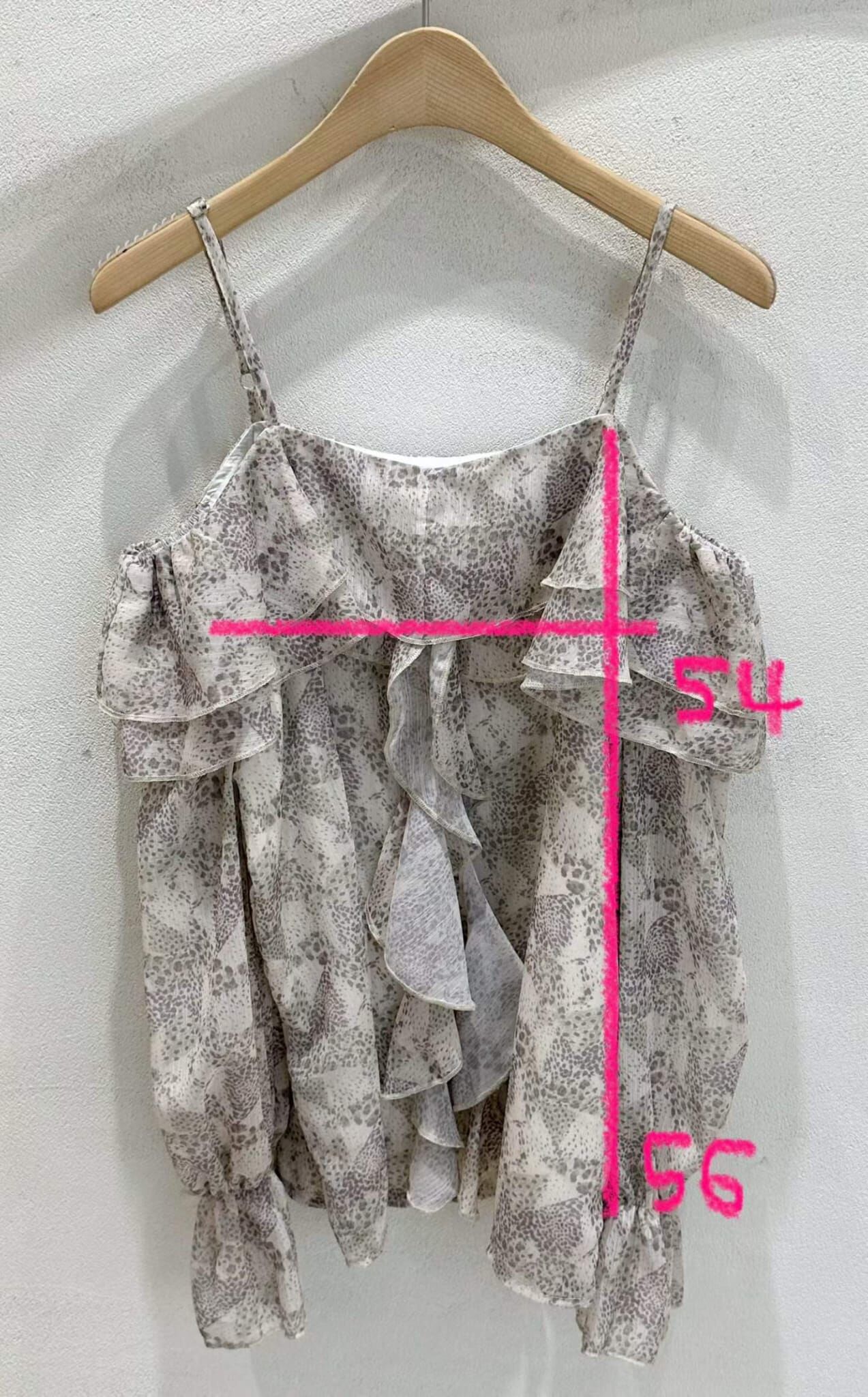 SU6128 復古油畫Ruffle飄飄吊帶背心