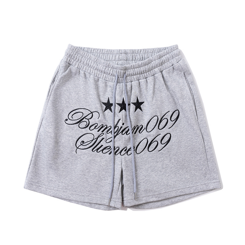 《S.V》星星069刺繡膝上棉短褲