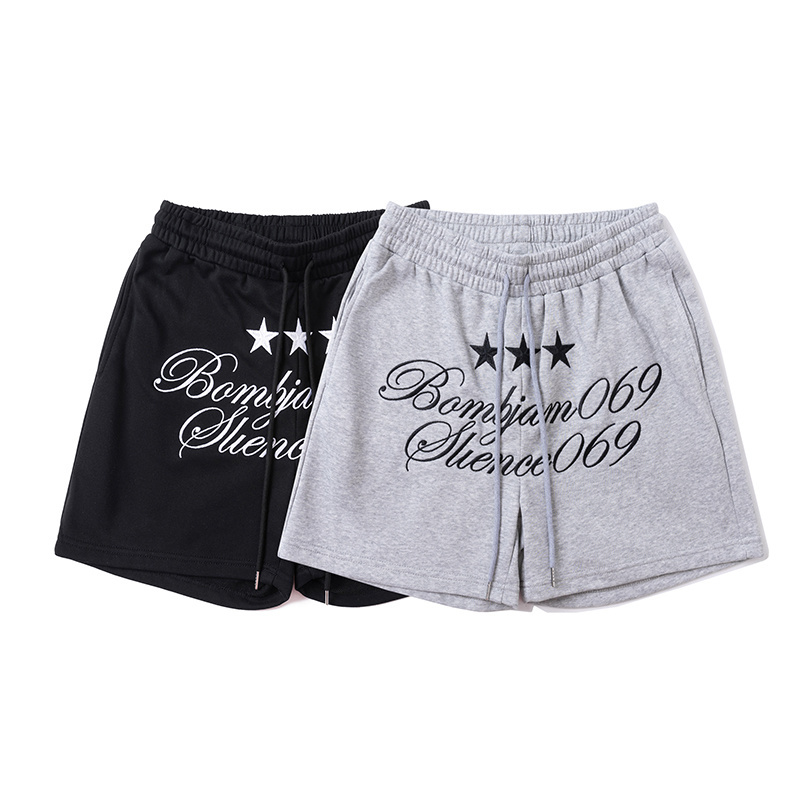《S.V》星星069刺繡膝上棉短褲