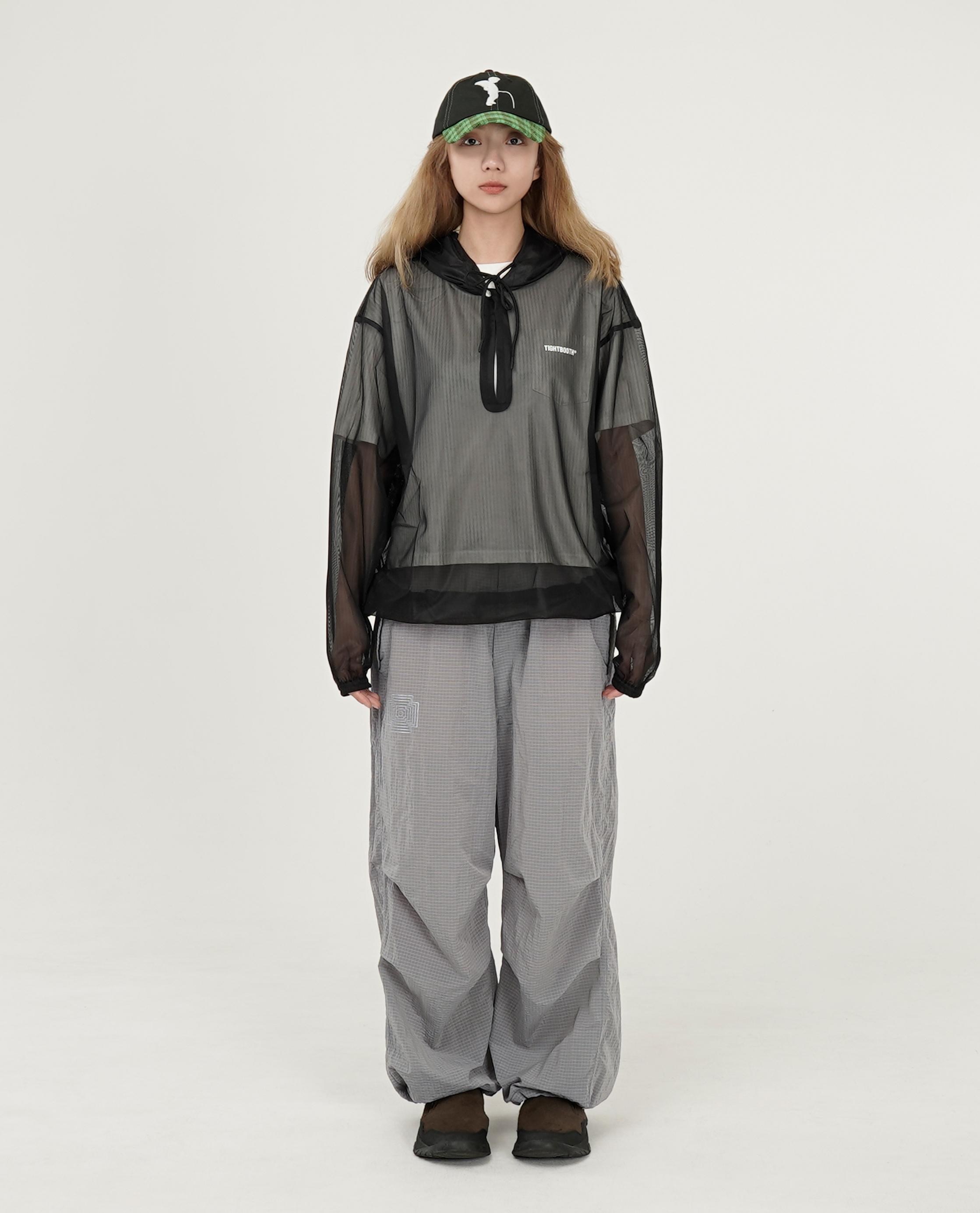 TIGHTBOOTH LABEL LOGO SHEER PARKA - 26SS