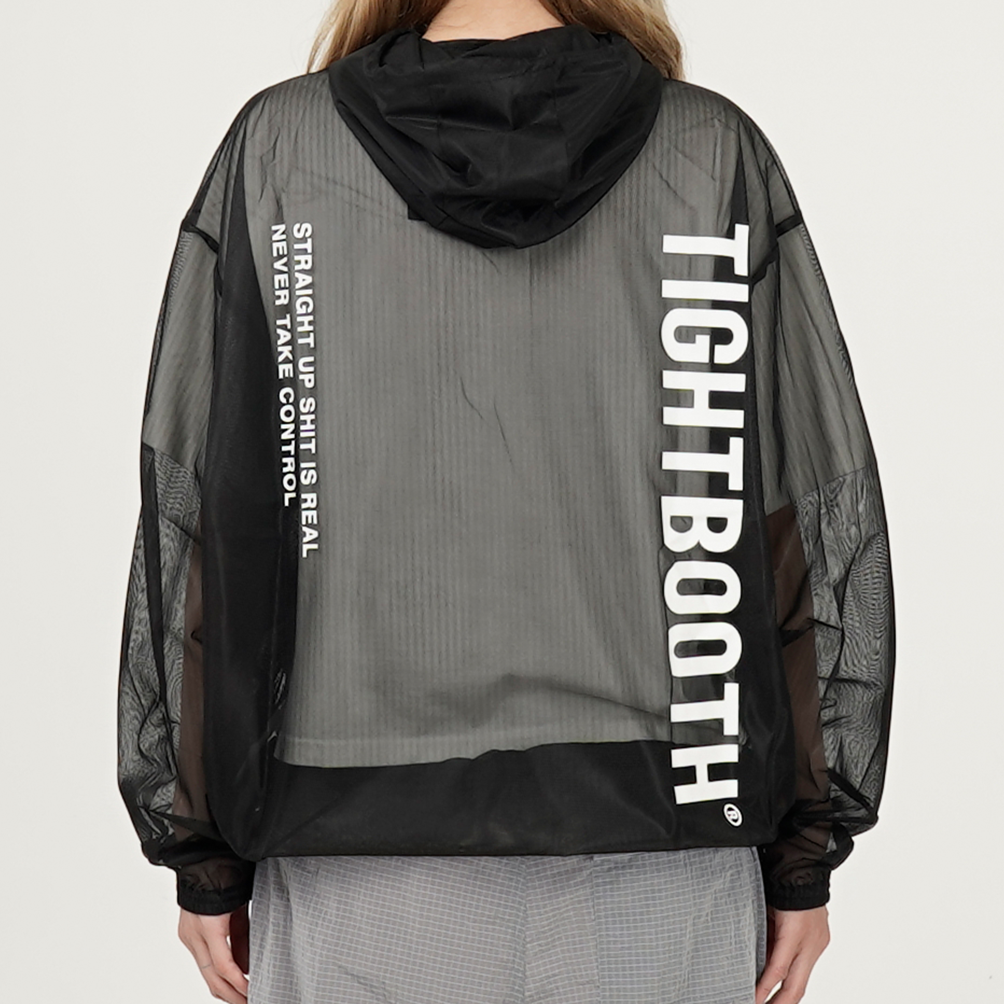 TIGHTBOOTH LABEL LOGO SHEER PARKA - 26SS