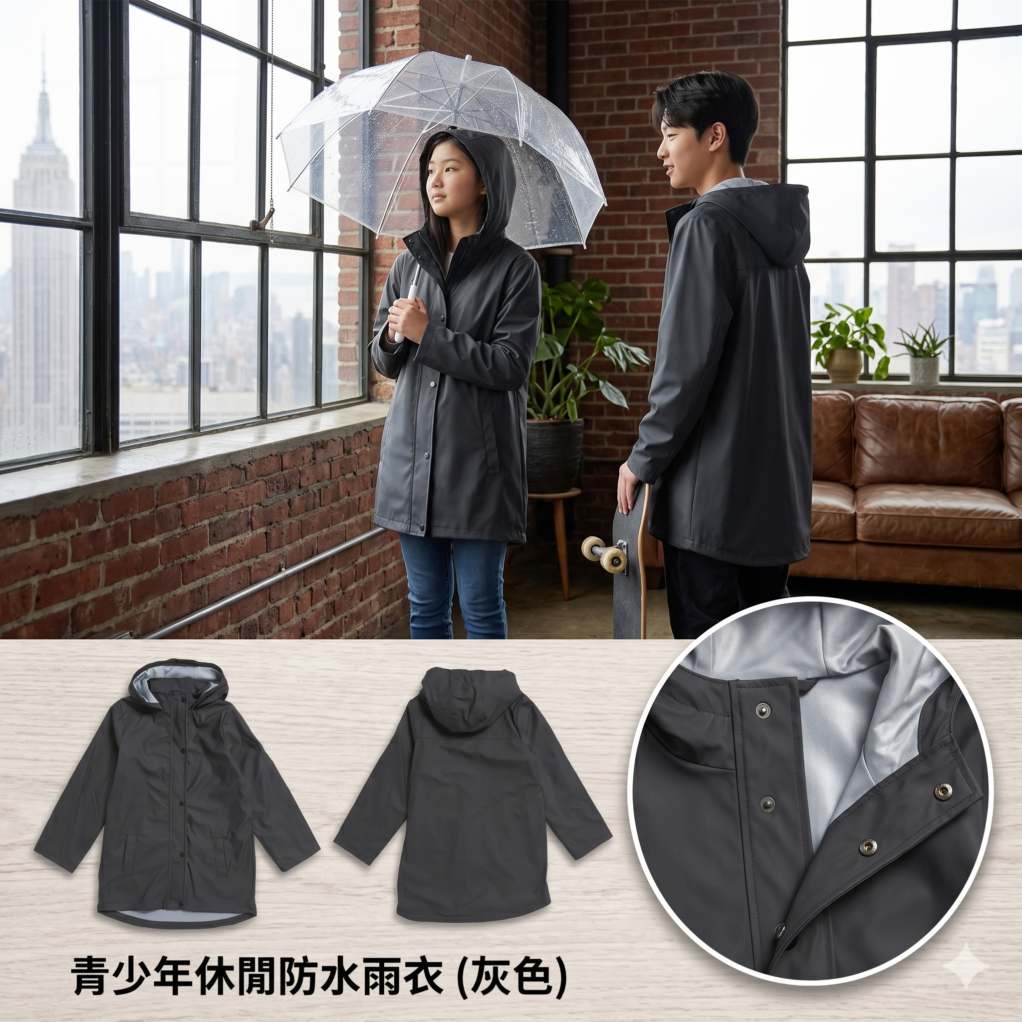 【預購】H043016 Hunter 大童版防水夾克
