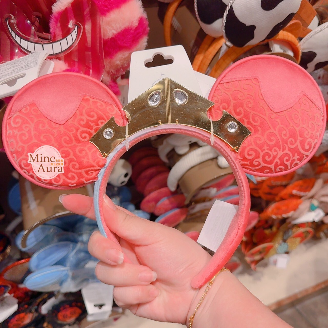 米奇 Mickey 皇冠 立體耳朵 造型 紅邊 髮圈 髮箍 -香港迪士尼樂園
